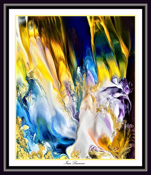 Inspired by a roaring fire at the end of a hard and cold day that offers warmth and comfort like a true friend. abstractartguru.com