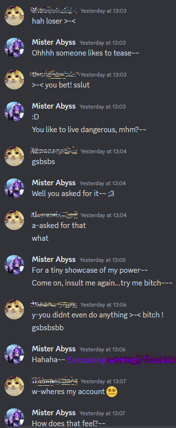 abyss_mister's tweet photo. My previous victim had the pleasure to beg all nice and low for the sweet privilege of joining my precious collection.

I am very happy that he decided to tease me afterwards! I love nothing more than giving a little showcase of my controls and breaking minds after those mocks ;3 https://t.co/xXGCdtfI94