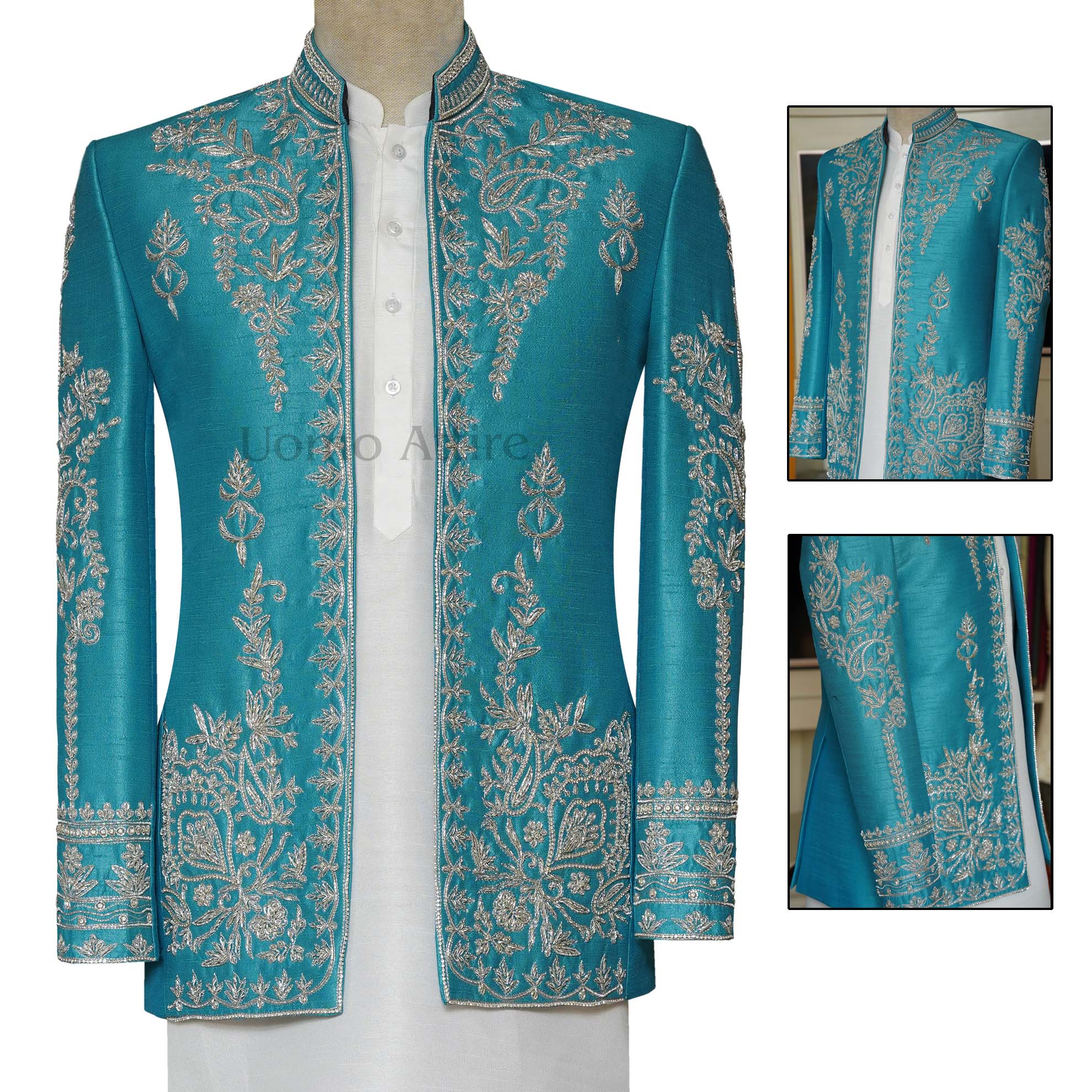 edenrobe Men's Light Blue Prince Coat Suit - EMTPCS22-020 – edenrobe  Pakistan