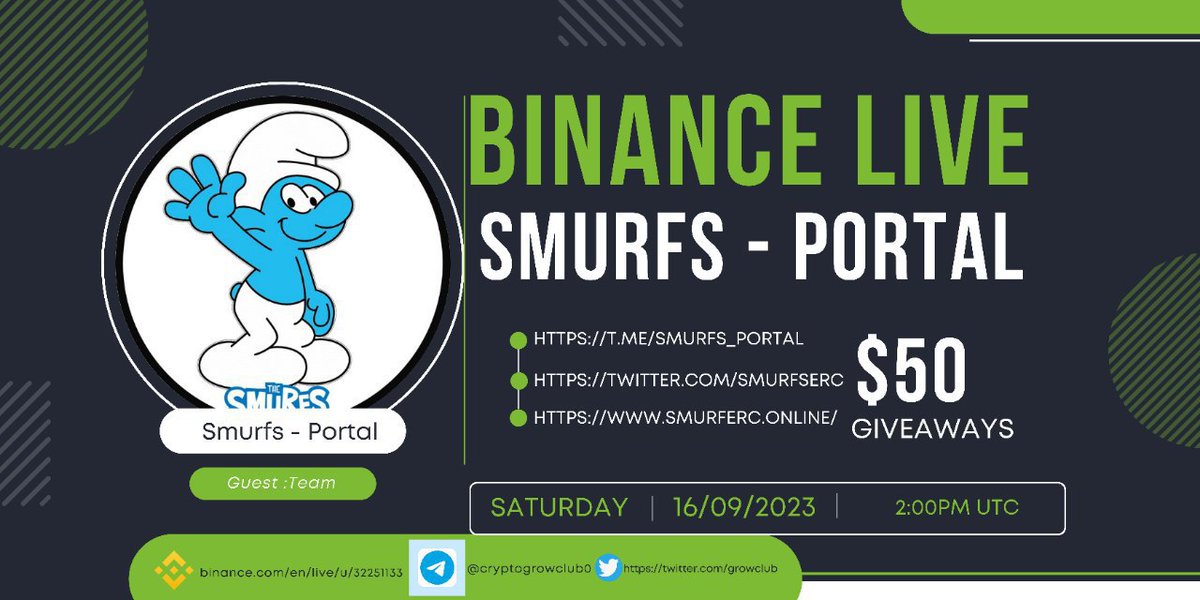smurfsERC's tweet photo. Binance AMA in 2PM UTC 🔵🔵 Make sure to be there 

https://t.co/Ge6HPmoAto

#TheSmurfs #Smurfs #Ethereum #Bitcoin📷📷 #ETH #BTC📷 https://t.co/bpq7MrtHek