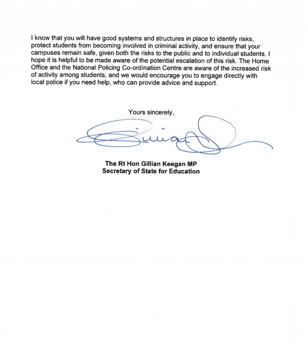 Gillian Keegan tweet media