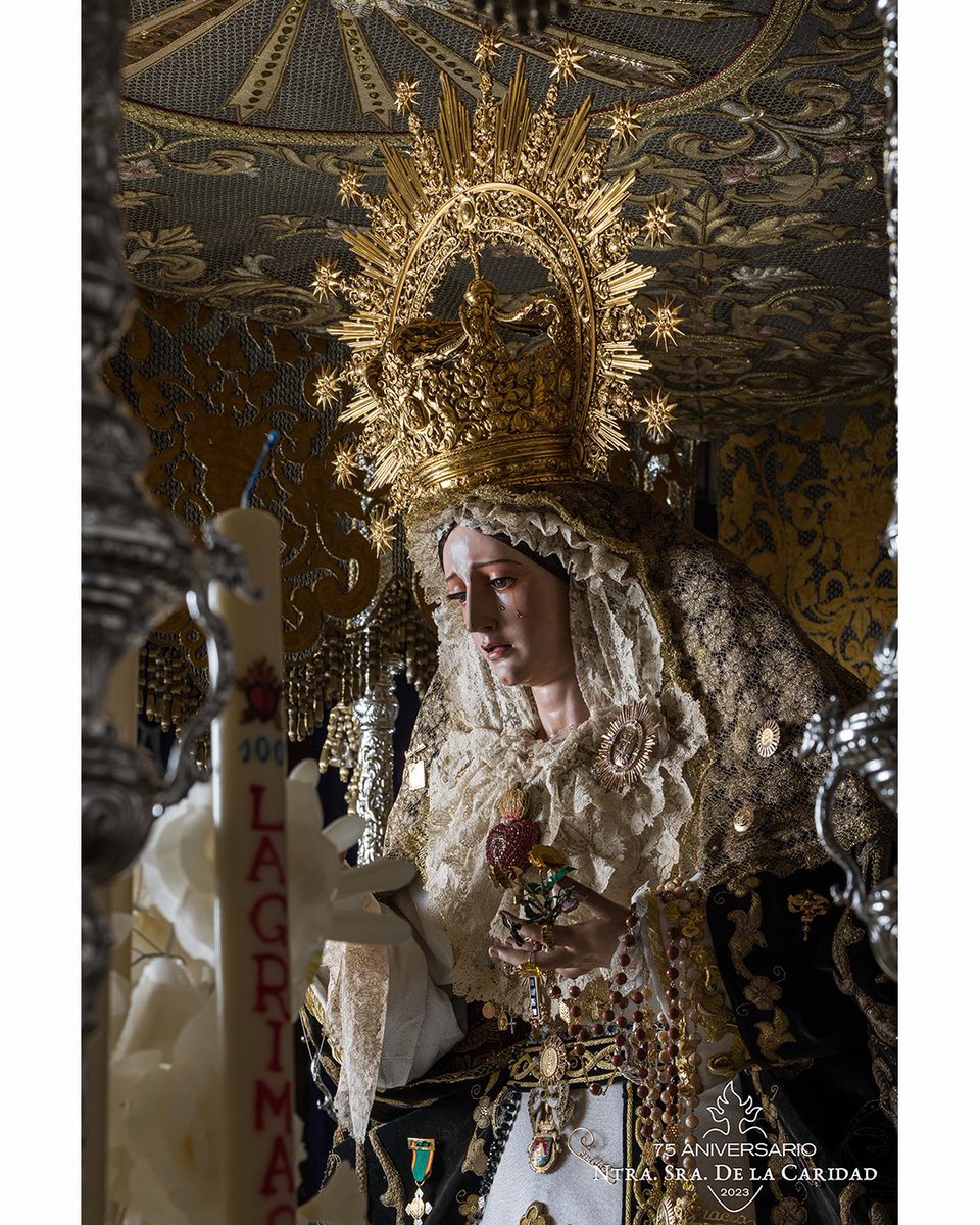 AmoryCaridad's tweet image. ❤️‍🔥Nuestra Señora de la Caridad vestida para la Procesión Extraordinaria de esta tarde con motivo del 75 Aniversario de su bendición.

#CofradiasMLG #75AniversarioCaridad