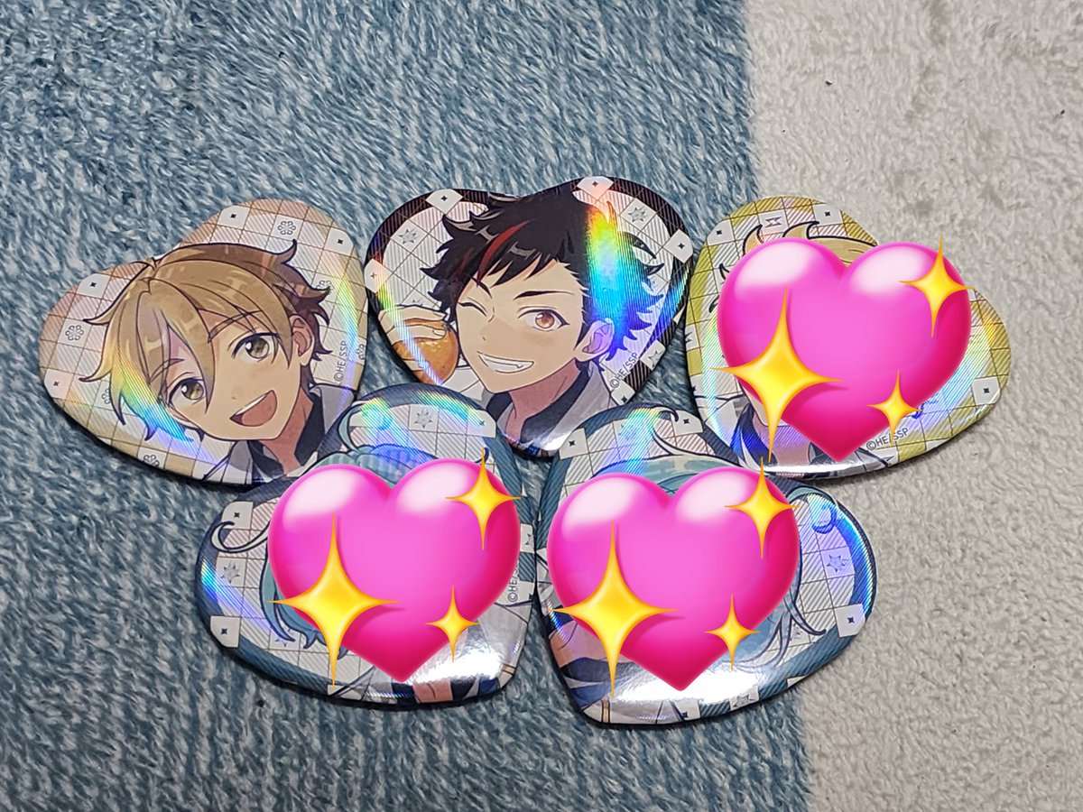 nmk_813's tweet photo. 【交換 譲渡】あんスタ スタフォニ 

譲
ミニペンラ:翠2 友也2
缶バ:鉄虎 友也
ホロカ:☆ニキ2 ☆HiMERU 〇こはく2 友也3 光4 創2

求
ミニペンラ:忍1 ＞ 奏汰
缶バ:奏汰 忍
ホロカ:奏汰 忍
定価+送料

☆は無印同数お迎えください
忍は友人分で求めております。
郵送or9月30日現地手渡し可 https://t.co/odXzYHcYmu