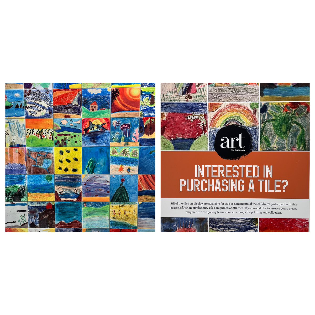 Great concept - and the tiles are a fabulous medium for the uninhibited and exuberant use of colour . Well worth a visit to <a href="/ArtforGuernsey/">Art for Guernsey LBG</a> in Mill Street