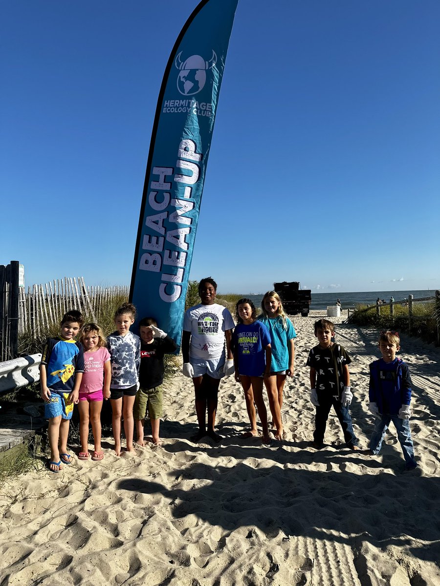 EcoHermitage's tweet photo. Great morning for a #60minutebeachcleanup @HESVBVikings @vbschools #InternationalCoastalCleanupDay We are at ChicksBeach @Buoy44 trying to #keepitbeachycleanvb https://t.co/8Pn1Wh5cAT
