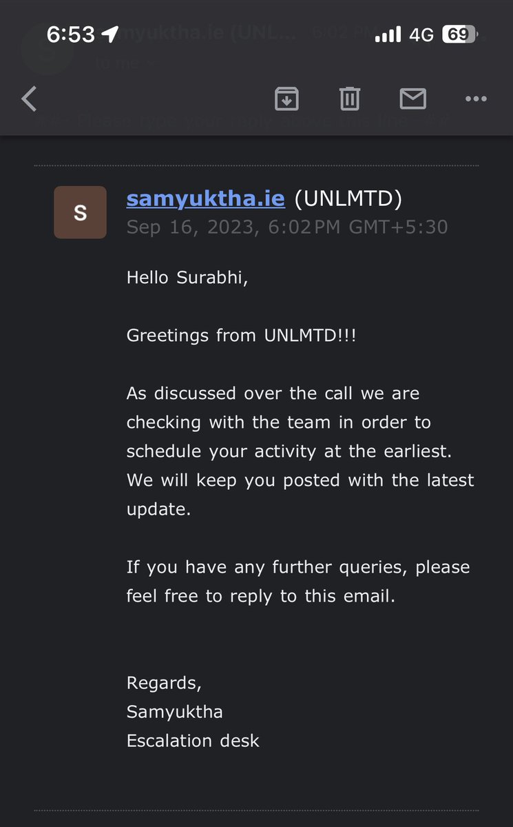 SmokingChai's tweet photo. @FurlencoSupport @AjithKarimpana @jagograhakjago @PiyushGoyal This kind of response is NOT APPRECIATED from a service that is expected to deliver satisfaction. @AjithKarimpana https://t.co/pyUbQRf7Ab