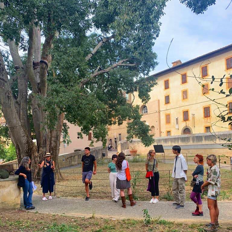 Discussing public spaces and contemporary art in #SanGimignano with our teacher Irene Lupi, visiting artists and students of @sienaschool & @sienaart!