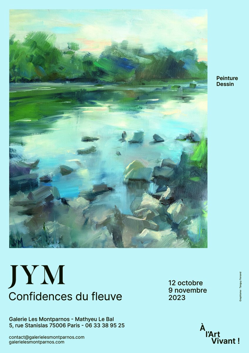 MathyeuLeBal's tweet image. Exposition automnale à venir galerie Les Montparnos : Jym, confidences du fleuve.
du 12 octobre au 09 novembre 2023
Vernissage le jeudi 12 octobre à partir de 18h30
#jym #expositionparis
#artcontemporainparis
#vernissageparis
#artvivant #expositionpeintureparis
#montparnasse