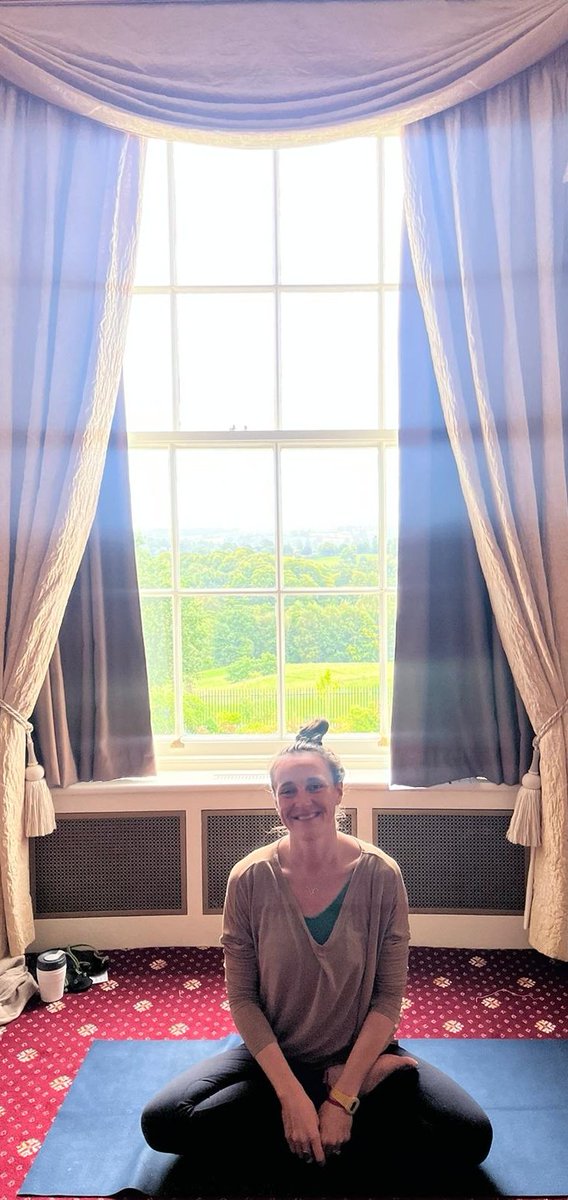 Gorgeous backdrop at Malone House @belfastcc for our Restorative breathing and relaxation session with Catherine Wells #Occupationaltherapist #yoga #relax #restoration @theRCOT @OdethRichardson @NikkiDanielsOT