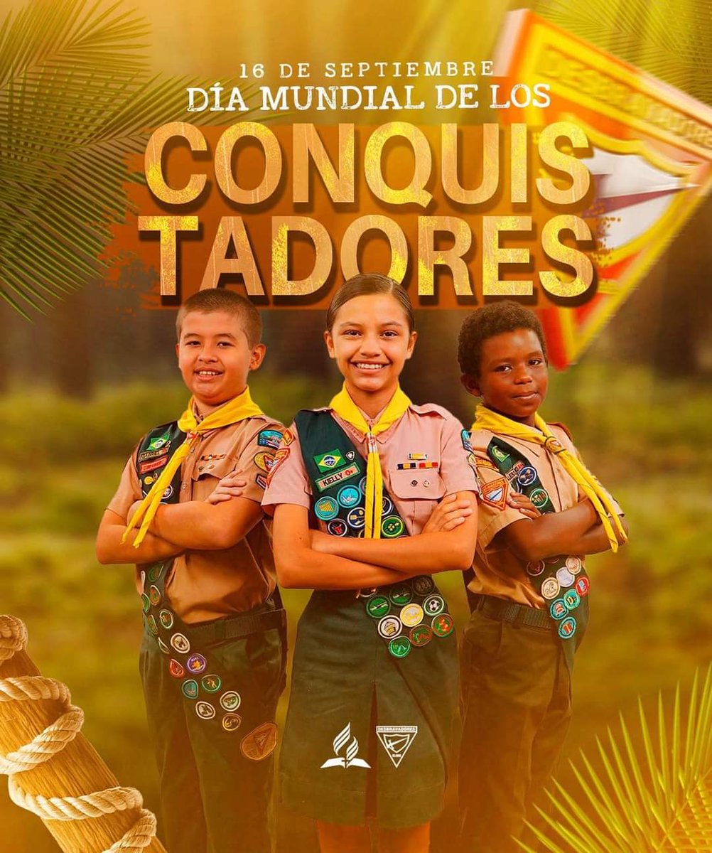 yamiletvalg's tweet photo. ¡Estamos celebrando otro Día Mundial de los Conquistadores! 🎗️🎉 A toda la familia del ejército del pañuelo amarillo. Marcan la diferencia al “cumplir fielmente la parte que les corresponde” y al “ir a donde Dios mande”.✋*¡Maranatha! #VoyconJesus💛
#73años https://t.co/MJbvlCriHU