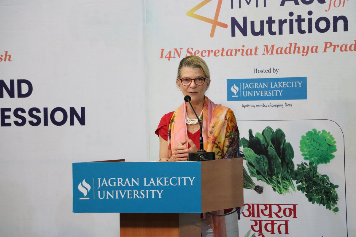 ProfDiwaka35687's tweet photo. Nutrition is a non-negotiable right of every human 

@Impact4Nutrition State Secretariat Madhya Pradesh hosted by @jlubhopal organised a special meet up and experience sharing session on the occasion of Cynthia McCaffrey, UNICEF Representative to India visit to the JLU campus. https://t.co/0BvsJuNHaO