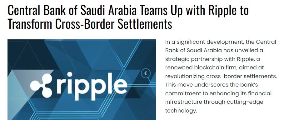 💥💥💥💥BOOOOOOOOOOOM💥💥💥💥SAUDI ARABIA PARTNERS WITH #RIPPLE TO TRANSFER PAYMENTS USING $XRP!