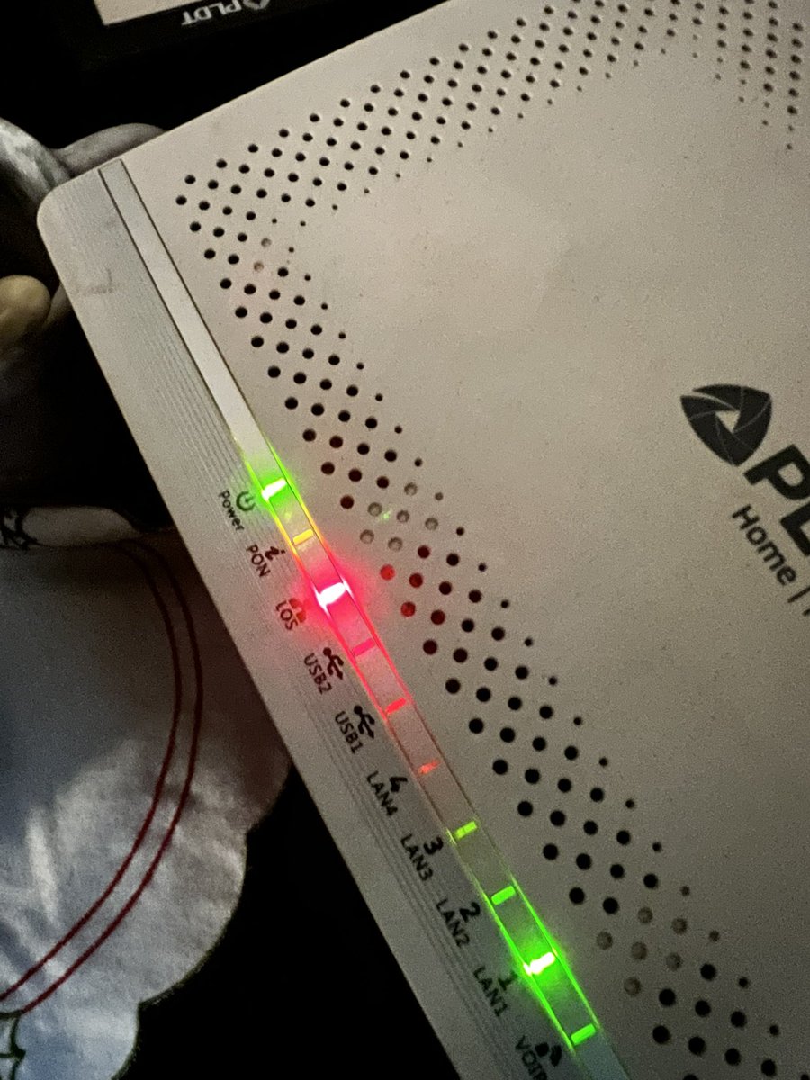 stellarspaceman's tweet photo. @PLDT_Cares @PLDTHome @pldt LOS red light blinking again for the nth time this year. No internet. Please have this fixed ASAP. Why is this recurring almost every month? Until now there’s no permanent solution for this? Shall we expect loss of PLDT every month? https://t.co/hbX8oewDrv