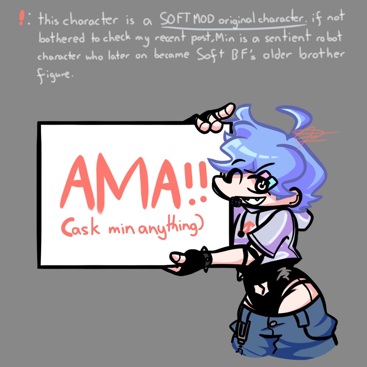 iyahhhhh18's tweet photo. lil min qna! will not be answering all comments since i will be drawing the responses but i will do my best! 

#FNFSoftMod #fnfmin https://t.co/PJgjmqIMiU