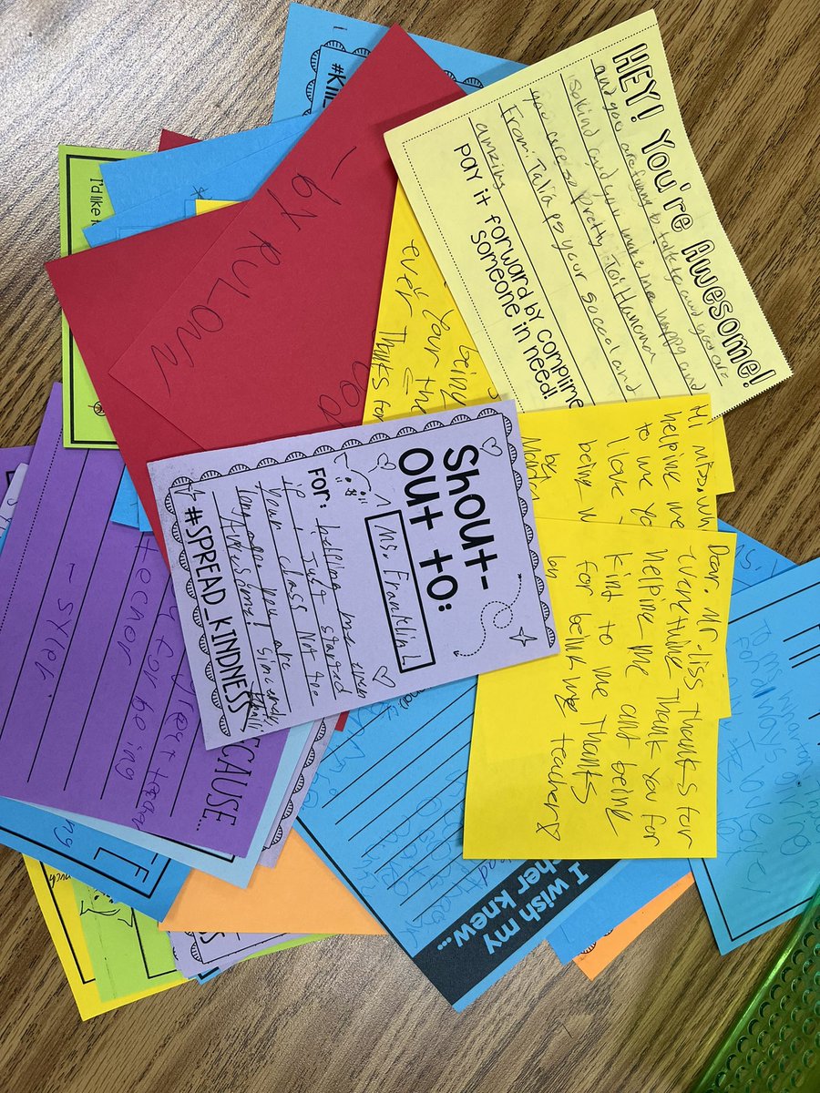 This week some of my students wrote affirmation notes to adults in our building. 🥰#TheHamIsMyJam @HamiltonRoyals