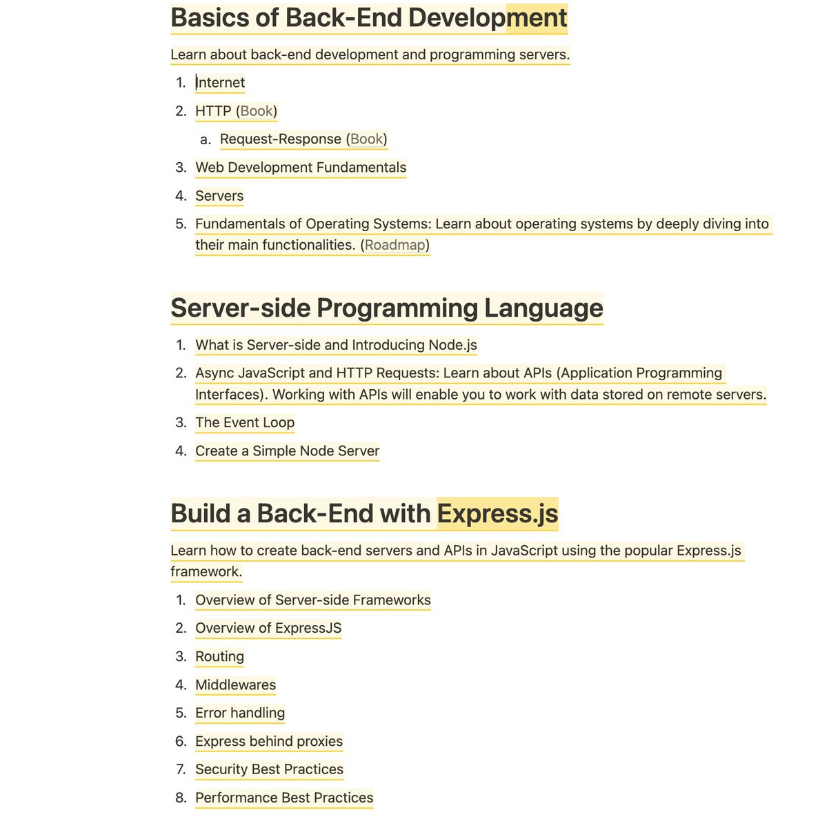 Great Backend Engineers start with the basics of backend engineering. I have covered the basics on my all-in-one resources to learn backend engineering; I'm working on It covers: - Internet - HTTP - Servers - Web Dev fundamentals - Fundamentals of Operating Systems -…