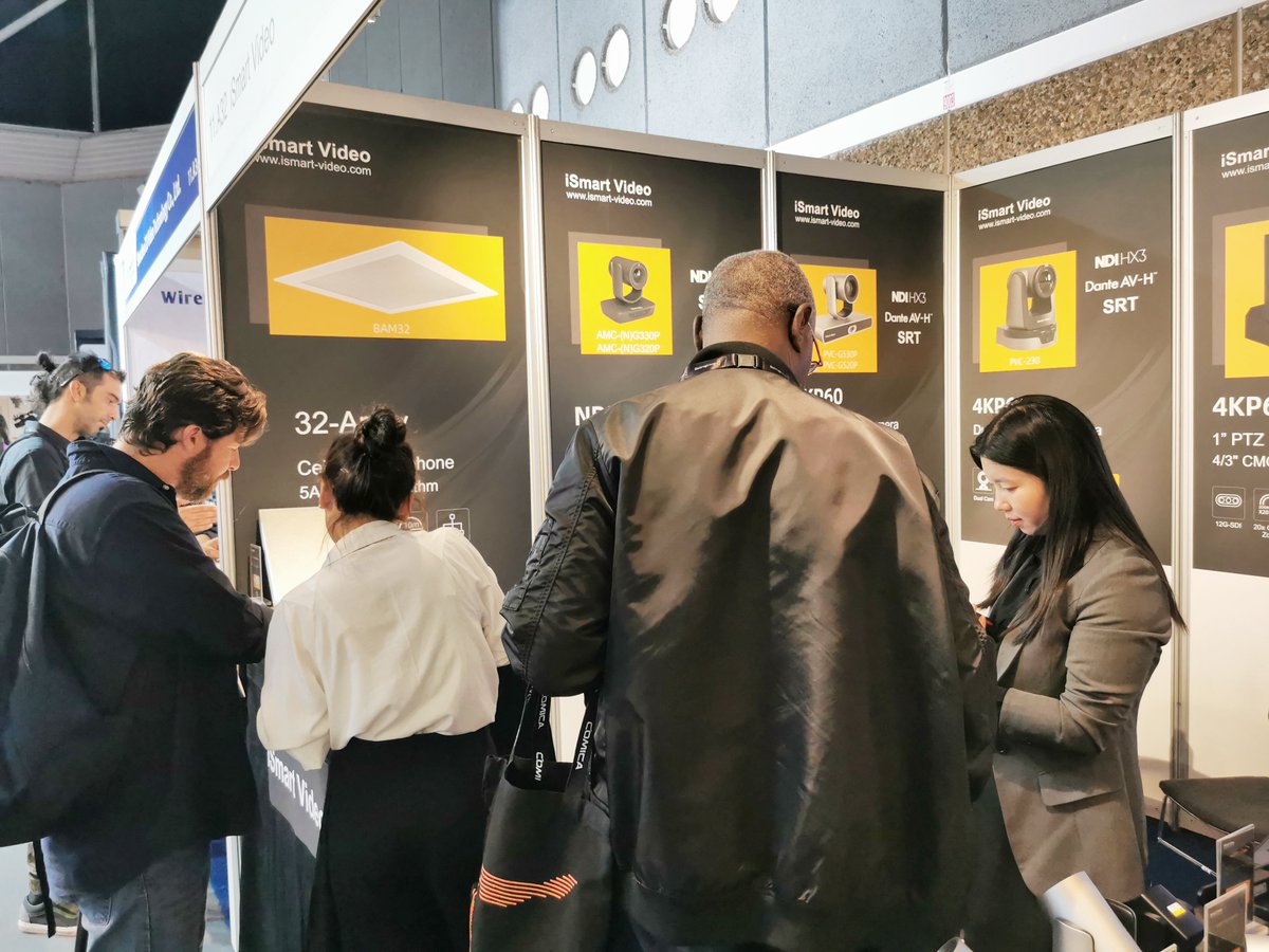 VideoIsmart's tweet photo. iSmart Video’s industry-leading AI technologies at IBC 2023! #IBC #FullNDI #NDIHX3 #DanteAVH #SRT #ProAV #4K #1080P #AI #AutoTracking #SpeakerTracking #GestrolControl #PTZCamera #PTZCameras #Streaming #LiveStreaming #VideoStreaming #RemoteStreaming #RemoteBroadcast #VideoGear https://t.co/xdzotSvXiG