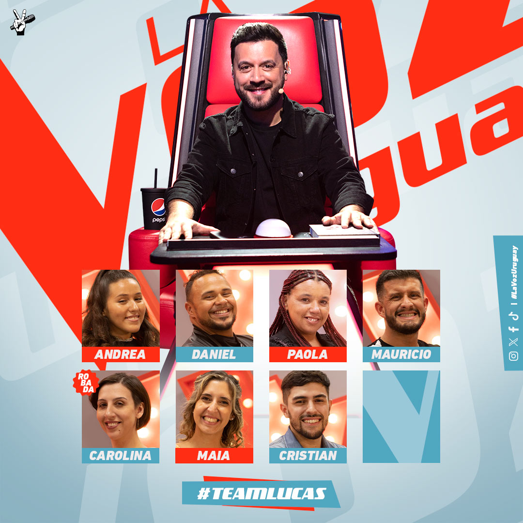 ¡Así quedaron los Teams de #LaVozUruguay luego de una nueva semana de BATALLAS! 🎤✌️💥

<a href="/negrorada/">Ruben Rada</a> <a href="/valerialynch/">Valeria Lynch</a> <a href="/lucas_sugo/">Lucas Sugo</a> <a href="/AguCasanova_/">Agustin Casanova 🏹🍹</a>