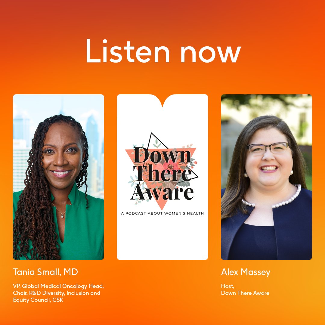 Dr Tania Small was a guest on the <a href="/DownThereAware/">DownThereAware</a> podcast to discuss the urgent need to improve outcomes for patients of colour with #EndometrialCancer, and how to increase representation in clinical trials for #GynaecologicCancers 💜.

Listen to her here: gsk.to/3sXy2MA