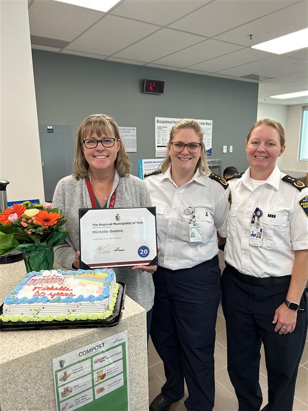 Congrats to Michelle, our Public Access Defibrillator Coordinator, on her 20th year of service with York Region!