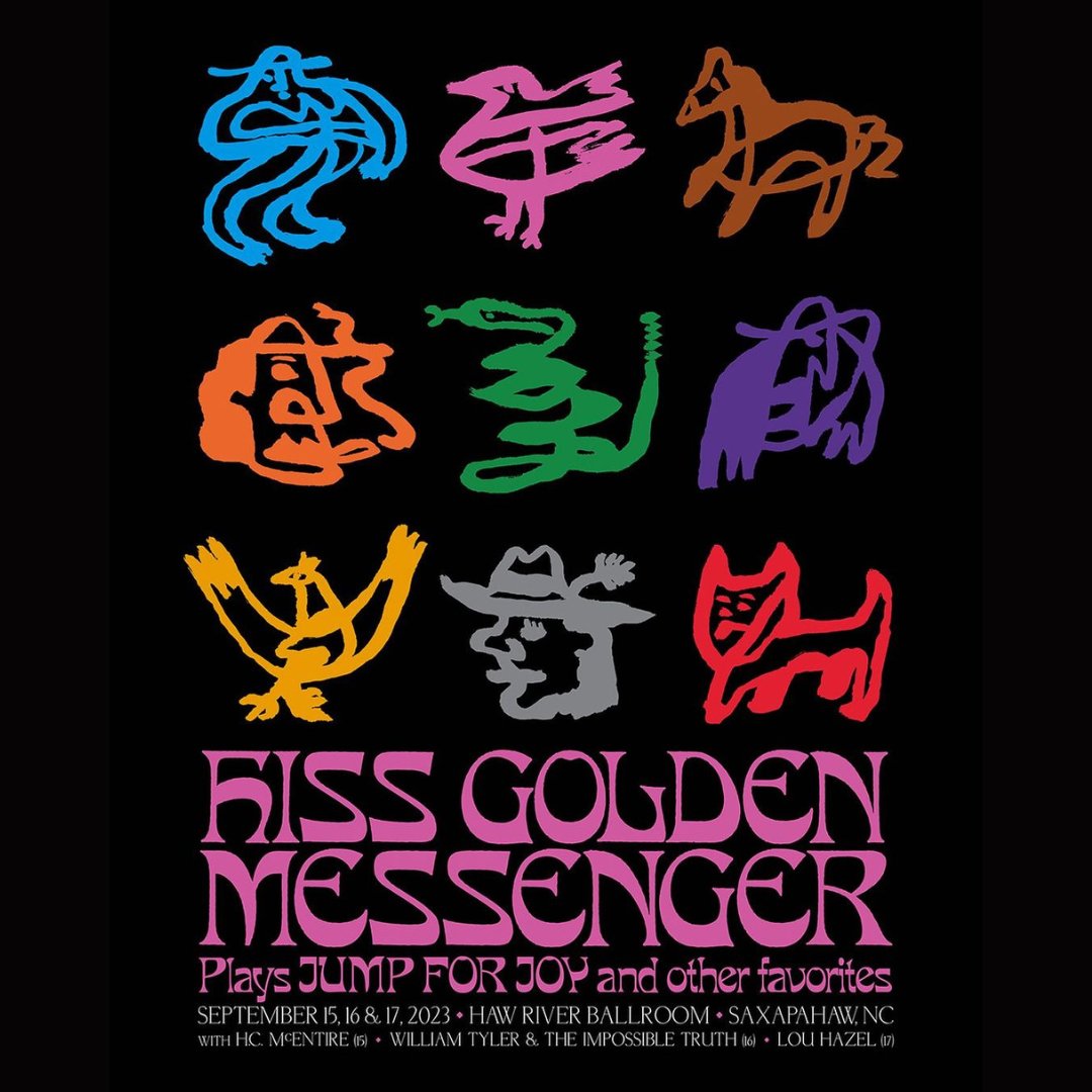 TONIGHT (9/16): Hiss Golden Messenger with William Tyler &amp; the Impossible Truth (Day 2 of 3), presented by @catscradlenc
7PM Doors, 8PM Show, SOLD OUT 
Parking: bit.ly/HawRiverParking

Day 3 tix still available: bit.ly/HGMSept17