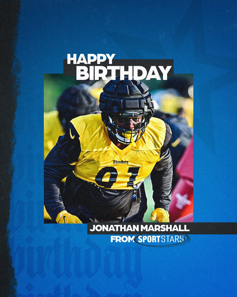 Sportstars (@sportstarsnyc) on Twitter photo Happy Birthday to <a href="/steelers/">Pittsburgh Steelers</a> DL <a href="/jonathanmarsh40/">Jonathan Marshall</a>!! #SportstarsFamily #AnotherYearStronger Happy Birthday to <a href="/steelers/">Pittsburgh Steelers</a> DL <a href="/jonathanmarsh40/">Jonathan Marshall</a>!! #SportstarsFamily #AnotherYearStronger