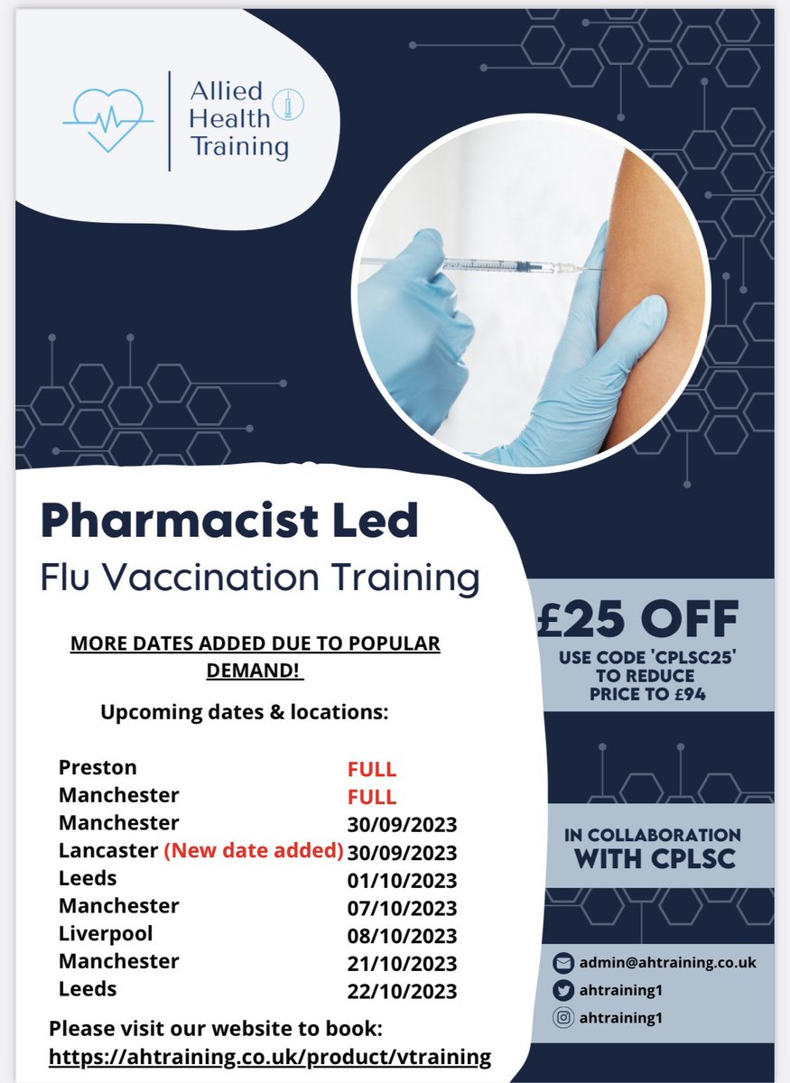 ComPharmLSC's tweet image. LOCAL PRESTON FLUtraining… CE CPLSC getting across to the Fully packed room for another FLU session in association with @AHTraining1 great to see so many employed/selfemployed Pharmacists /Techs/Trainees wanting to get involved and support our communities @LancashireCC @LSCICB