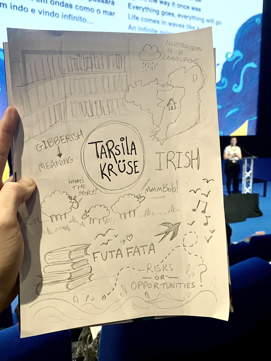 Doodles for @tarsilakruse during her amazing talk at the @KidsBooksIrel #CBIConf23