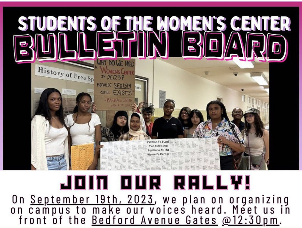 JOIN US! Students, Staff, & Faculty Rally to Save Brooklyn College's Women’s Center! BC Pres Anderson Refuses to Back Down from Disastrous Cuts to Student-Centered Resources. Rally: Tues, 9/19, 12:30pm Brooklyn College. THEY SAY: CUT BACK. WE SAY: FIGHT BACK! @PSC_CUNY