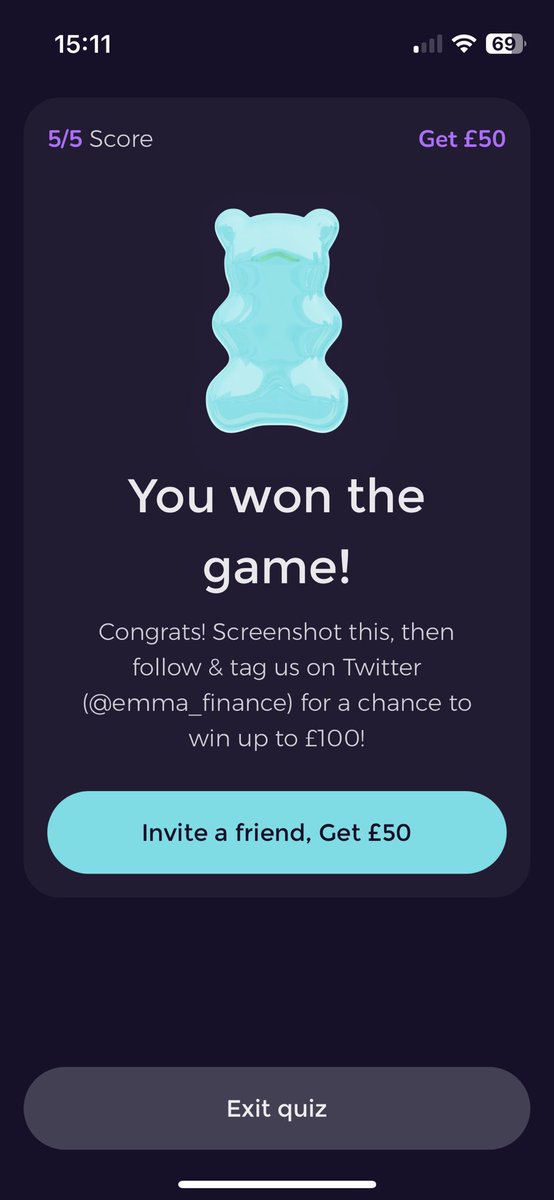 timmygirly's tweet photo. @emma_finance and another week of correct answers 🥂 https://t.co/5MhRBGUOda