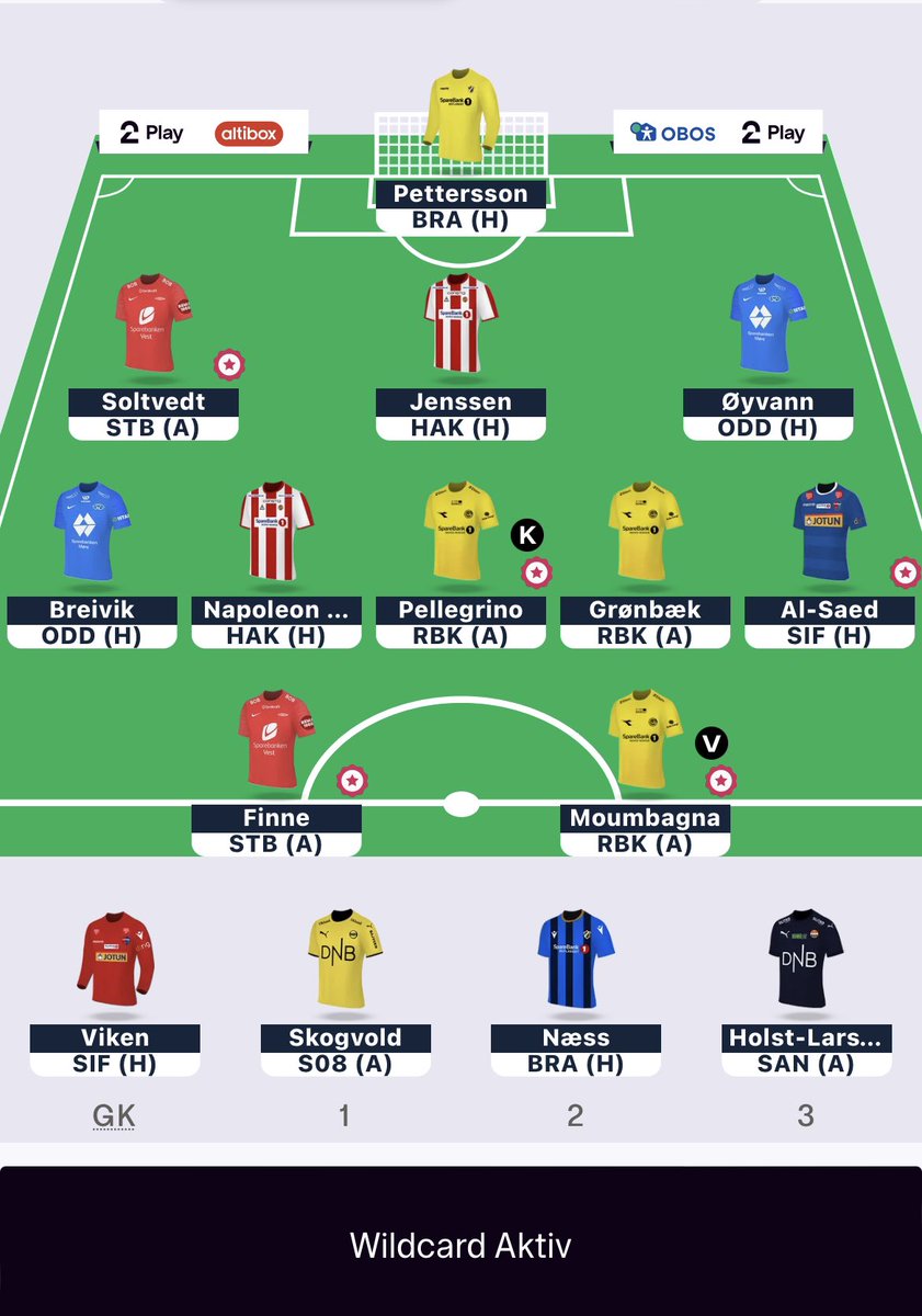 Innspill? På WC og har DK til neste runde. 2.5m i bank.