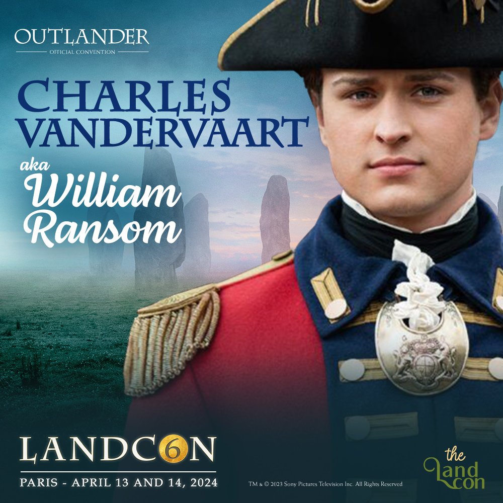 TheLandCon's tweet photo. Hello lads and sassenachs !
Charles' extras are available on the ticketing : 
➡️  https://t.co/Luh77OOU2m 
#outlander #thelandcon #landcon6 https://t.co/rP5u2Pk6Mh