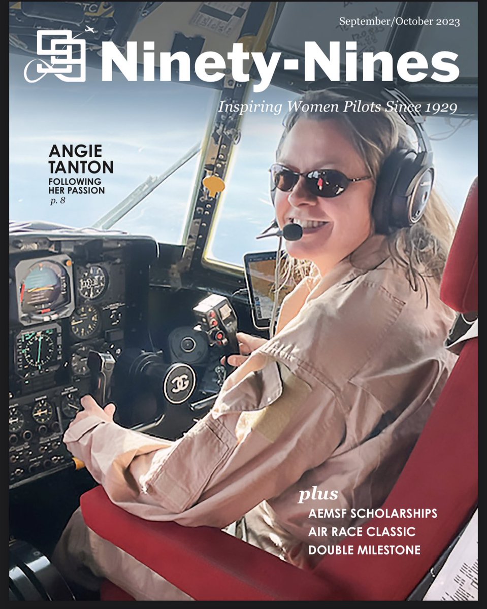 In the September/October issue, check out the feature on aerial firefighter Angie Tanton, written by #ene99s member Jann Clark. ninety-nines.org/pdf/newsmagazi… #aerialfirefighting #womenpilots #aviationcareers