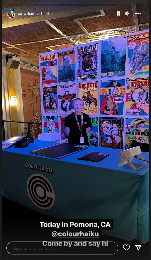 demetriosns's tweet photo. #IanWilliams #PearlJam #Ohana #Pixies #Blink182 #Posters #ColourHaiku #ConfluxCo https://t.co/RLrGdjn9Uy https://t.co/7ucfxugWza