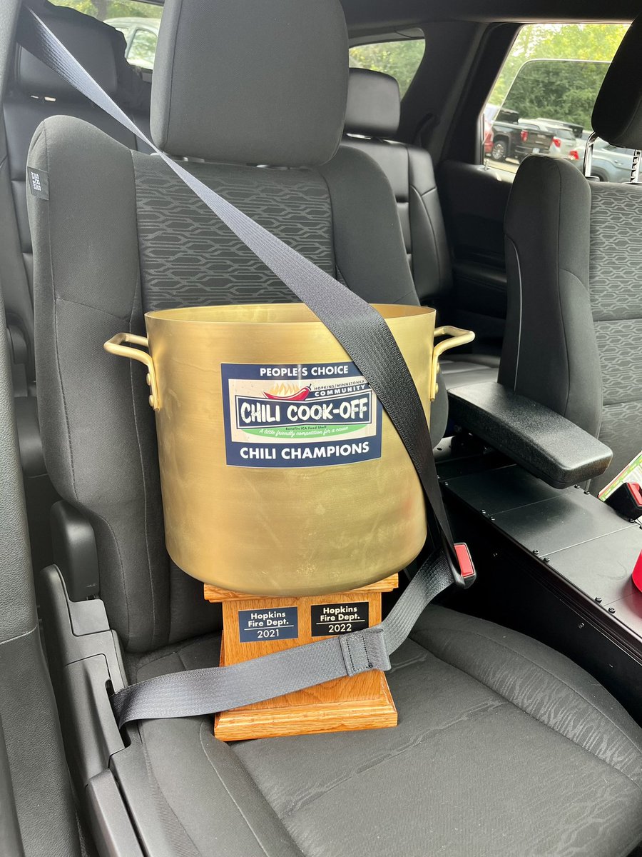 MtkaFD's tweet photo. #MtkaFD is the proud owner of this people’s choice trophy for the 2023 chili cook off! Hopkins FD still showed their talent with the chef’s choice award. Great chili all around!

Already looking forward to next year! https://t.co/fiyxJIHtXc