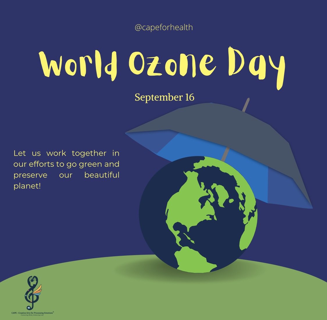 Happy world ozone day! #mentalhealth #ozone #environment #savetheplanet #gogreen #capeforhealth #cape #mentalhealthawareness