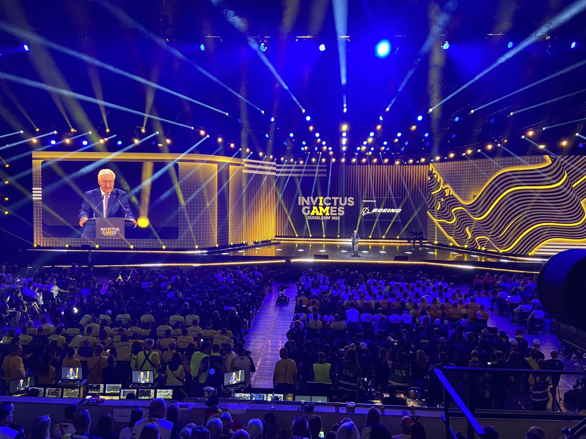 Reporting from #invictusgames2023 in #düsseldorf last day - the #closingceremony with Federal President #waltersteinmeier  „I am very grateful for the #dukeofsussex having been in battlefield himself…“