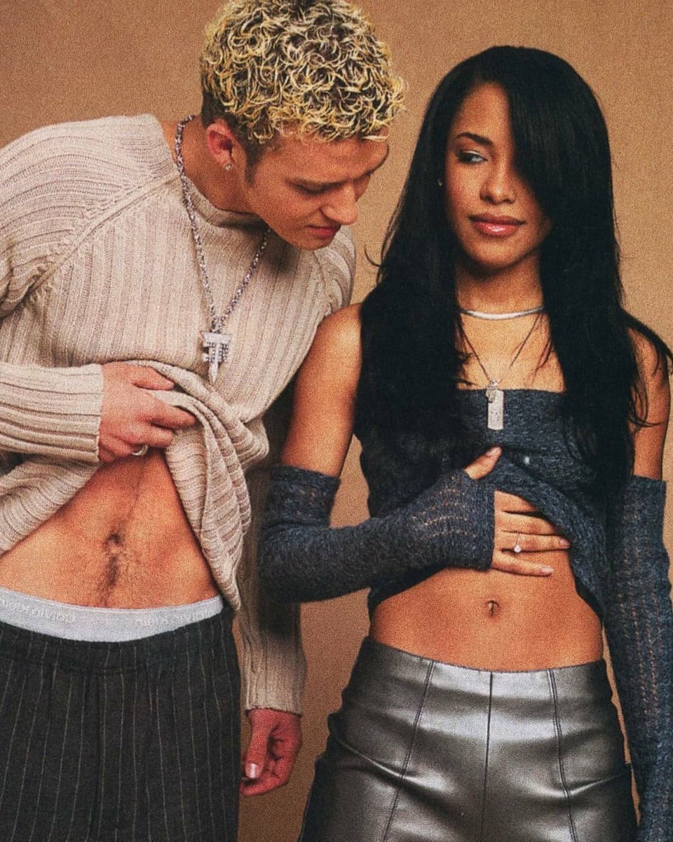 PopCulture2000s's tweet photo. aaliyah, justin timberlake &amp; lance bass (1999) https://t.co/cPN5vDEicJ