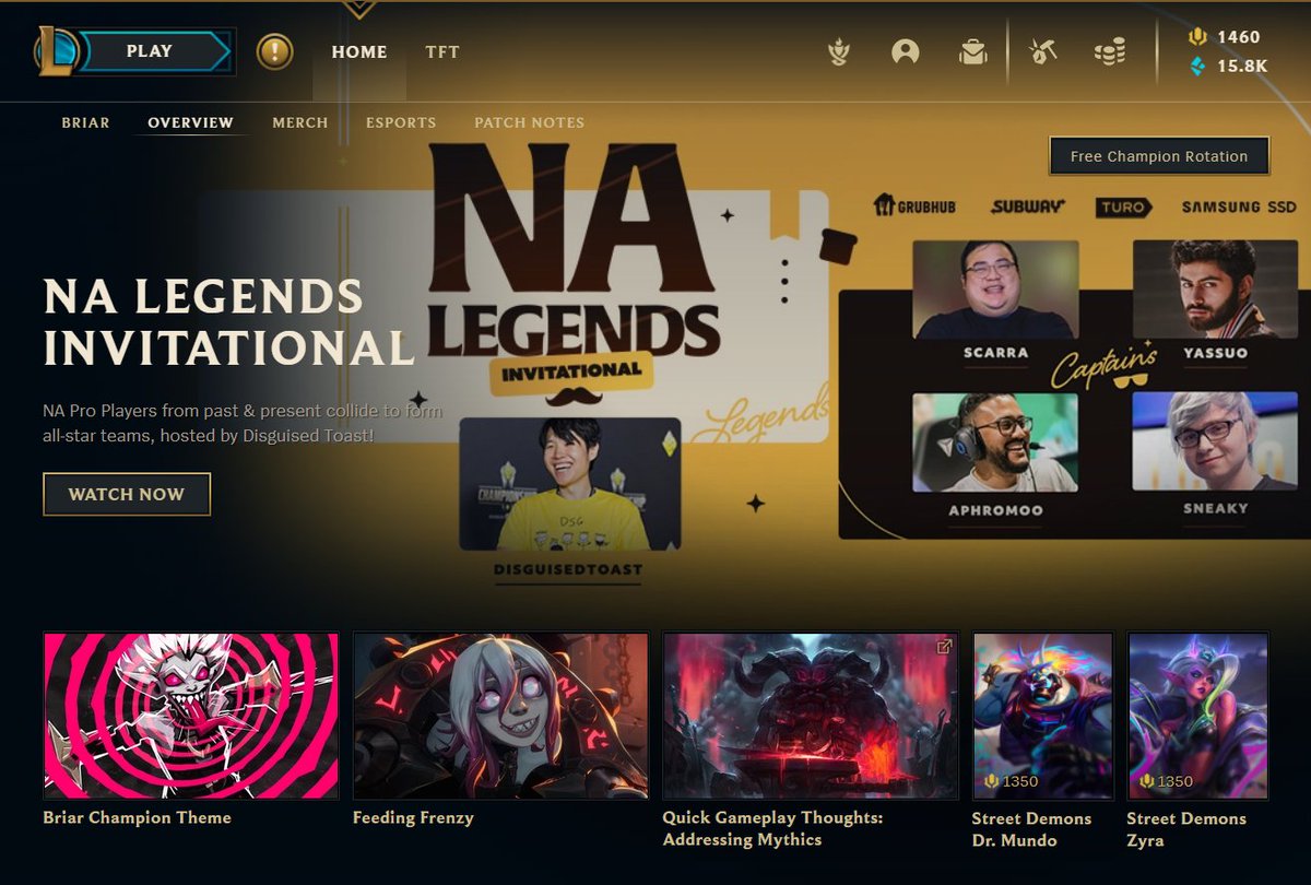 Disguised's tweet image. DSG made it in the League client 🥺