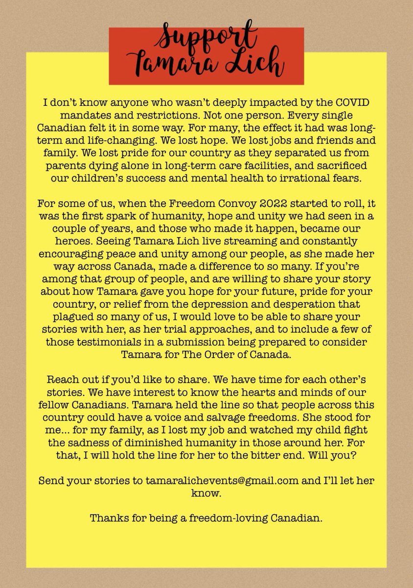 AuthorKymK's tweet photo. Help me nominate Tamara Lich for The Order of Canada. Please retweet this to spread the word. @TomMarazzo @rkraychik @ezralevant @WoodReporting @thevivafrei @jordanbpeterson @ikwilson @rightblend @RealAndyLeeShow @Vets4FreeCanada @PoliceOnGuard @SNewmanPodcast @TheMenzoid https://t.co/nE62Bk6QrC