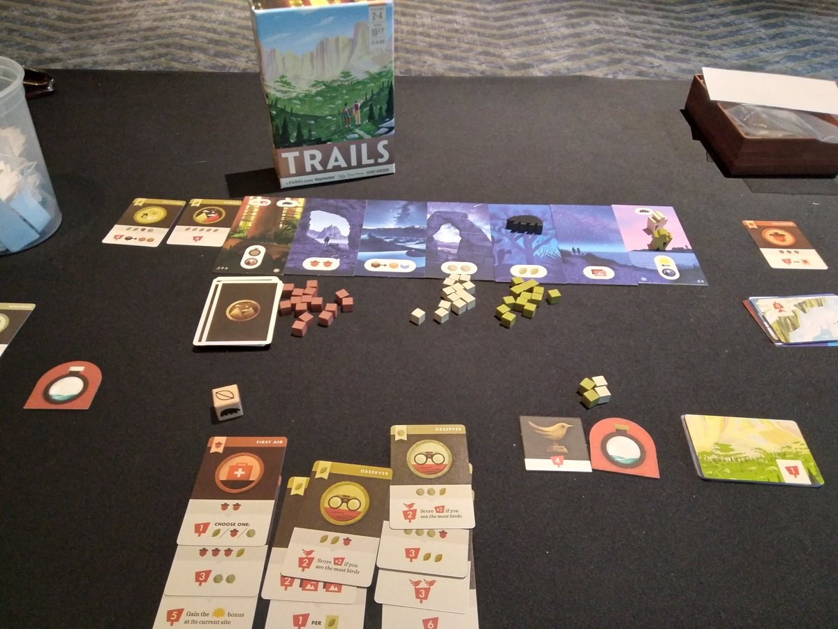 Trails by <a href="/KeymasterGames/">Keymaster Games</a> played at TGD Fall!  Really love the Parks game and this one did not disappoint!  Played at two players and found it to work well!#boardgames #tabletopgames #tabletopgaming #TGDfall