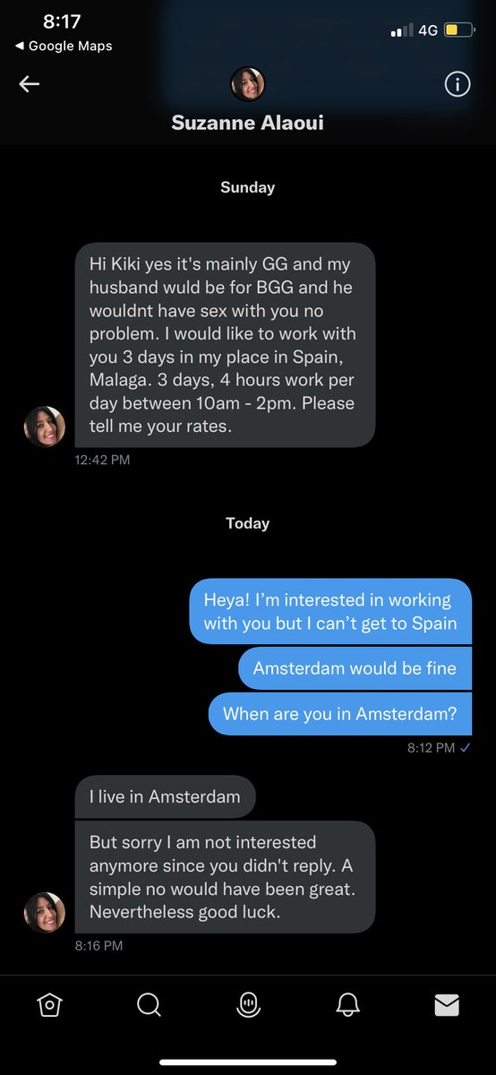 Kik359's tweet photo. Sorry but to me this is weirdo behavior to come into my mentions about? For anyone thinking about working with @mocrosletjeNL https://t.co/cSVDUYnMJa