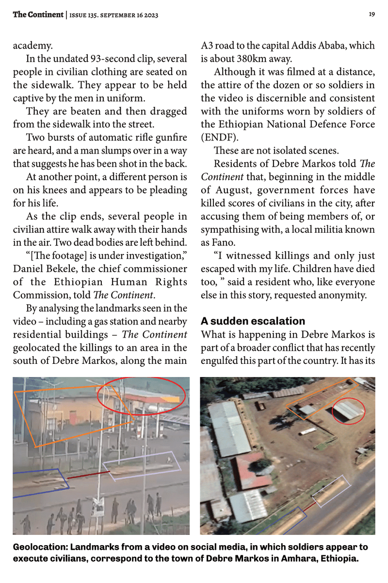 AAA_Amhara's tweet image. .@ZekuZelalem writes for @thecontinent_: &quot;Ethiopian forces implicated in war crimes in Amhara&quot;. 
#WarOnAmhara #AmharaGenocide  
thecontinent.org