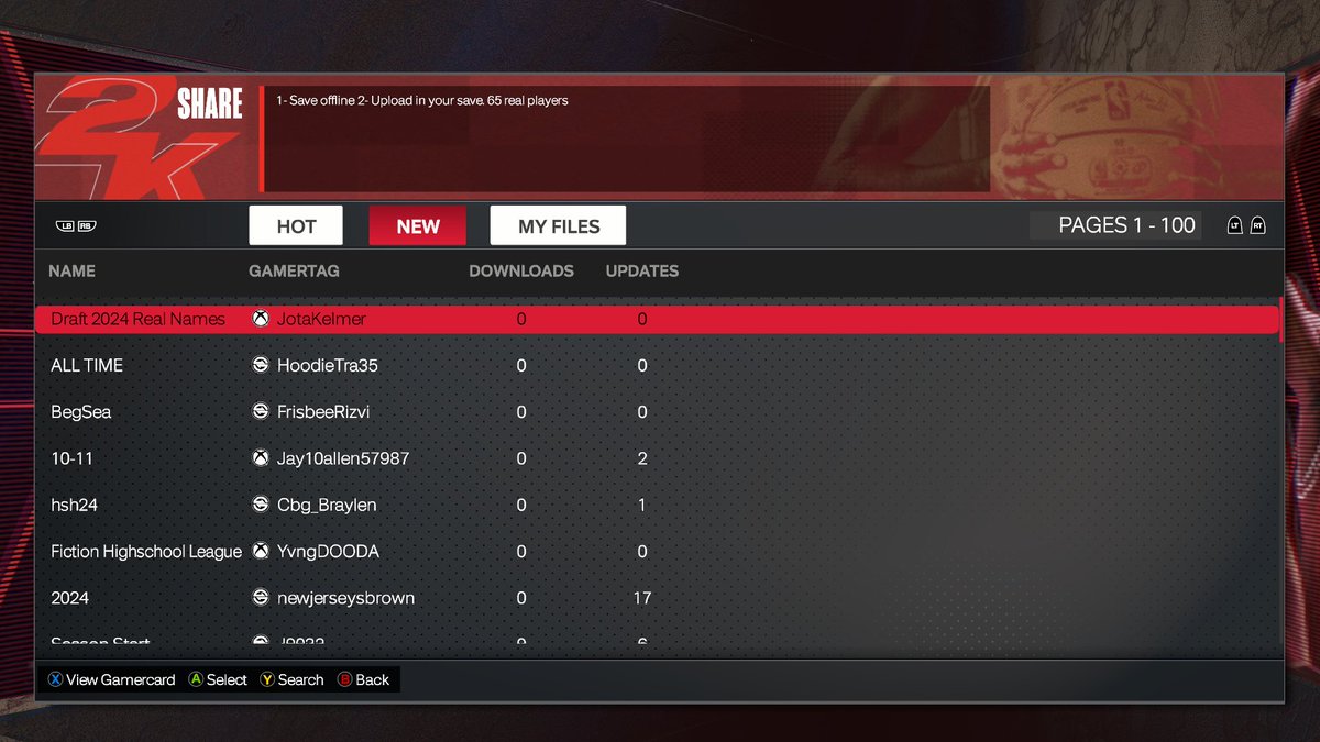 JotaKelmer's tweet photo. Do you want a spoiler? How about early access? Go to 2K Share Scenarios in the MyEra's menu. Then access the Scouting area, Prospect Scout, and Save Draft Class. Have 65 real players in your MyLeague save.
#NBA2K24 #DraftClass2024 #MyNBA #MyEras https://t.co/AaqlGShm18