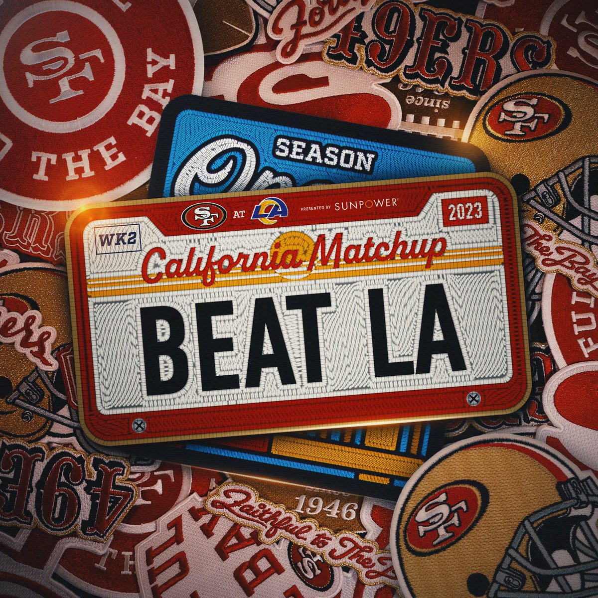 49ers's tweet image. Say it with us: BEAT LA 🗣