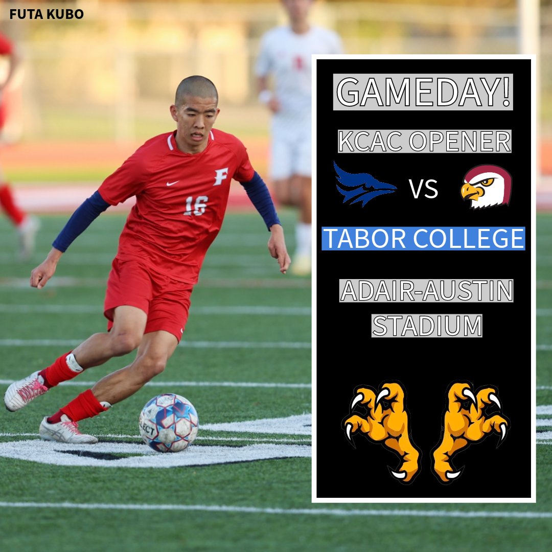 MEN’S SOCCER GAMEDAY!!⚽️⚽️⚽️
Friends Falcons vs. Tabor Bluejays
📍Adair-Austin Stadium: Wichita, Kan.
⏰ 7:00PM
📺 kcacnetwork.com
📊 tinyurl.com/mrx2k6hj
🎟 tinyurl.com/2zdvf2rk
NO CAGED BIRDS!
#TalonsUp #withGod #friendsfalcons