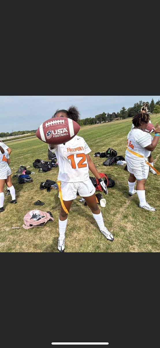 DedmondMirakel's tweet photo. It's a great day to be from the PORTTTT! Girls flag football got to play in their first game and ended it with the W!!!!!! Catch the team Friday 9/22 @4:30 at Pretzel Stadium against Harlem for homecoming! 🥨 

"CUZZZZ WHO SAID GIRLS CAN'T PLAY FOOTBALL???" 🩷🥨🏈 https://t.co/VDV8ay1o2V
