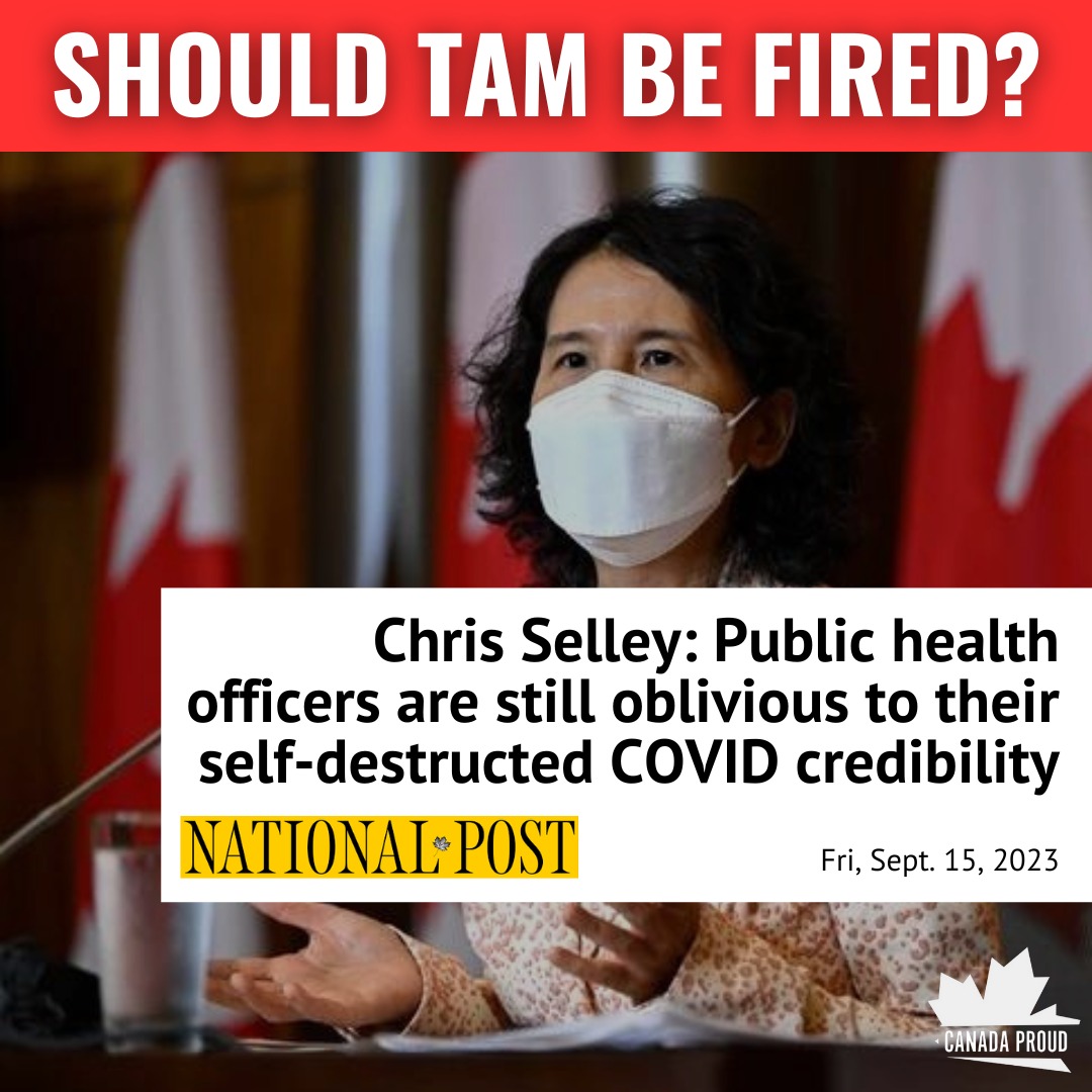 WeAreCanProud's tweet photo. Should Theresa Tam be fired? https://t.co/2FmMBb1K8w