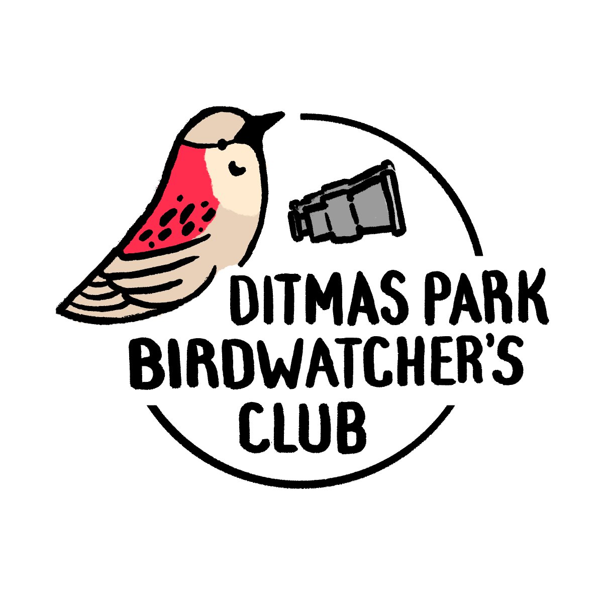 We're having our first birdwalk tomorrow! Sunday, September 17 at 9:30 am. Meeting at the store and departing from there. Bring your binoculars! #DitmasParkBirdwatchersClub (logo design by Monique Sterling)