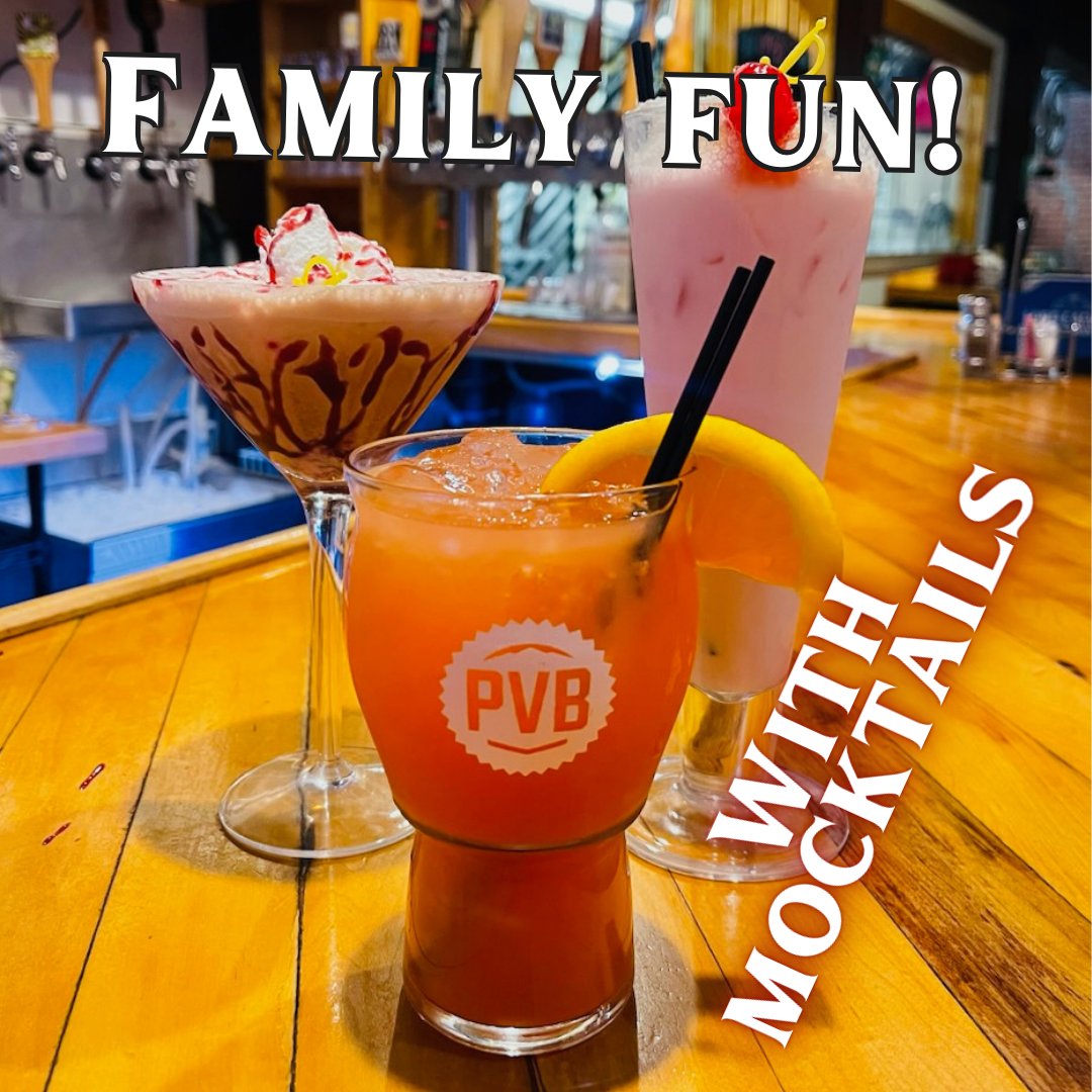 PokyBrewpub's tweet photo. Bring in the whole family for a school night dinner out. Treat the kids with one of our fancy new Mocktails! 

Mocktails. Cocktails. Beer. Wine. Fabulous food and weekly specials. 

Live Music and Dancing.

Fun for everyone! https://t.co/gvz87U7fgR